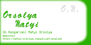 orsolya matyi business card